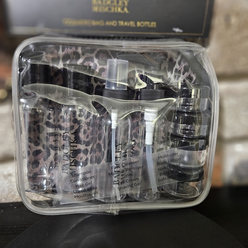 Badgley Mischka Leopard Print Makeup Organizer